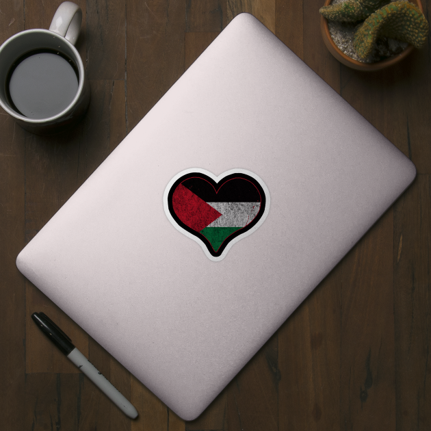 Vintage Palestine Flag Heart by Flippin' Sweet Gear